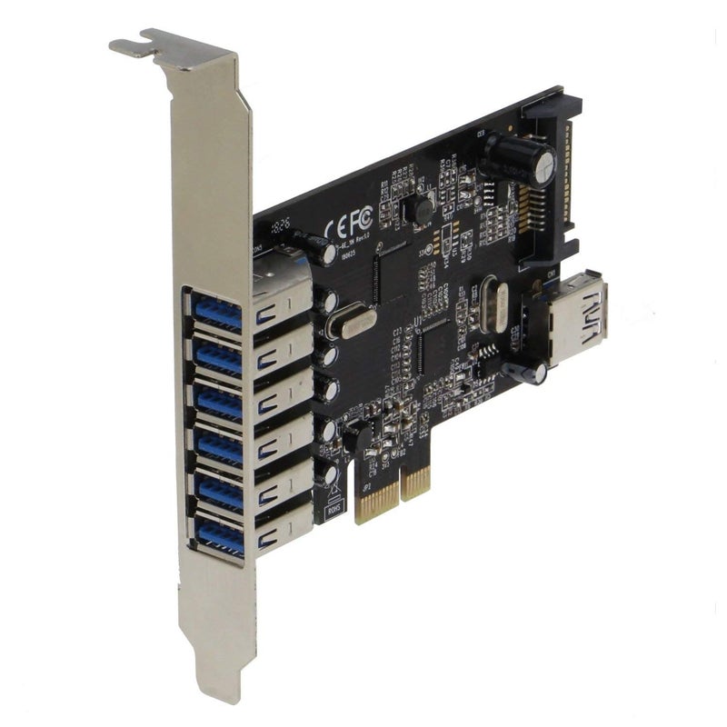 Sedna - PCIE 7 Port USB 3.1 Gen I (5Gbps) Adapter Card (6 External and 1 Internal Ports) with Low Profile Bracket - Image 3